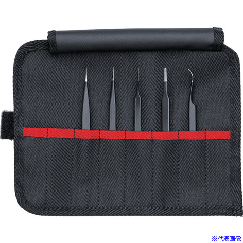 ■KNIPEX 汎用ピンセット5本組セット 静電気対策 920001ESD(3371112)