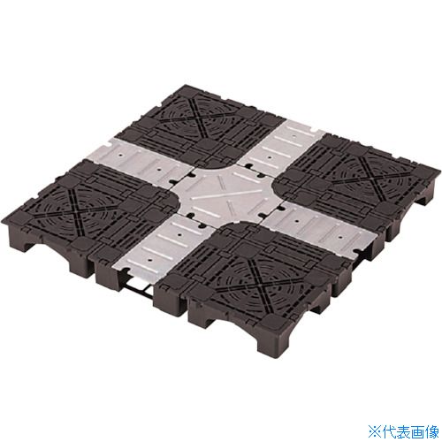 ■FUKUVI クリーンOAフロア ピットTN-50(4枚入り)配線溝一体型 500mm×500mm 高さ50mm 299762(3377434)