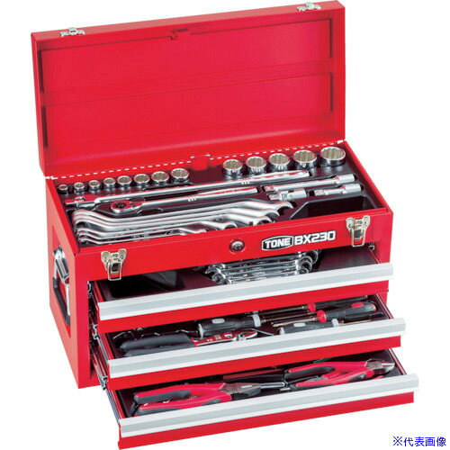 ■TONE 整備用工具セット ツールセット 差込角12.7mm 62点セット シルバー TSS450SV(3378365)｜ファーストFACTORY