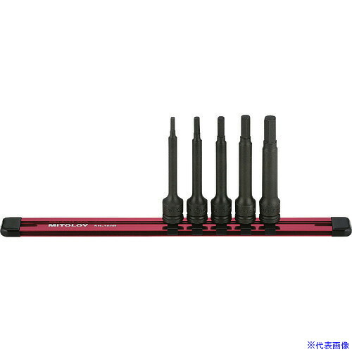 ■ミトロイ 3/8 ヘックスソケット ロング パワータイプ ホルダーセット L－100 5コマ6点 HPH306ML100(3420391)[送料別途お見積り][法人限定][掲外取寄]