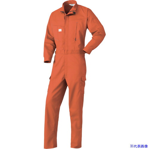 ■AUTO－BI SS(春夏)モデル 長袖つなぎ服2855－003オレンジ－L 2855003L(3477872)[送料別途お見積り][法人限定][掲外取寄]