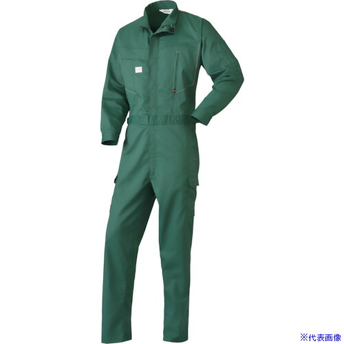 ■AUTO－BI SS(春夏)モデル 長袖つなぎ服2855－010グリーン－L 2855010L(3479446)[送料別途お見積り][法人限定][掲外取寄]