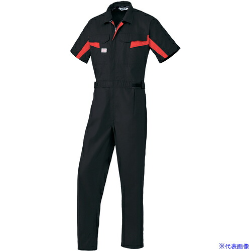 ■ファイテン SS(春夏)モデル 半袖つなぎ服1511－006ブラック－M 1511006M(3491080)[送料別途お見積り][法人限定][掲外取寄]