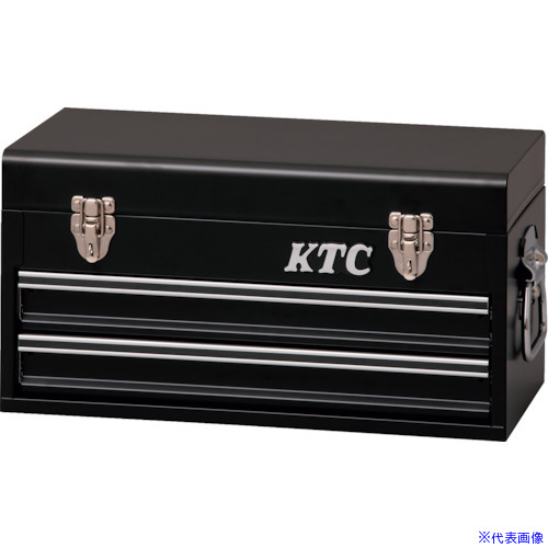 ■KTC ナローチェスト(2段2引出し)ブラック SKX0102BK(3520050)[送料別途お見積り][法人限定][掲外取寄]｜ファーストFACTORY