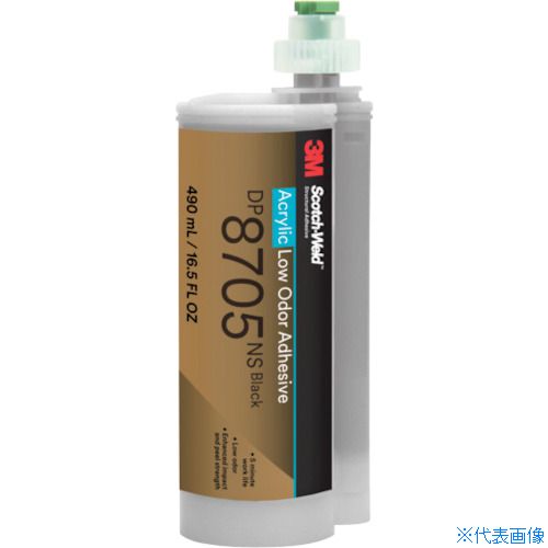 ■3M Scotch－Weld(TM) 二液混合型アクリル接着剤 DP8705NS ブラック 490ml DP8705NS490ML(3544429)×6[送料別途お見積り][法人限定][メーカー取寄] 65,340円