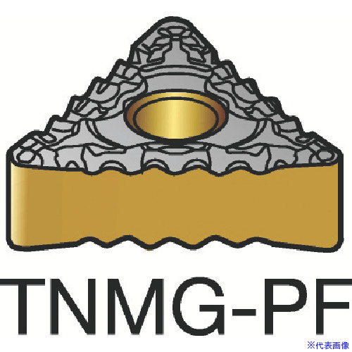 ■SANDVIK T－Max P 旋削用ネガチップ(110) 1515 TNMG160412PF(1515)(3585638)×10[送料別途お見積り][法人限定][掲外取寄]