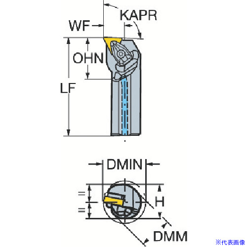 ■SANDVIK コロターンRC ネガチップ用ボーリングバイト(410) A50UDTFNR22(3592715)[送料別途お見積り][法人限定][掲外取寄] 36,179円