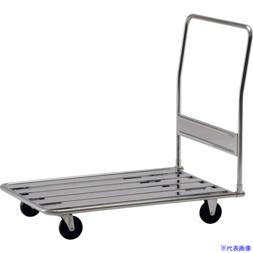 ■テックサス オールステンレスパイプスノコ台車 900X600 SUSφ100ゴム車 PLS9060D(3611585)[法人・事業所限定][外直送元]