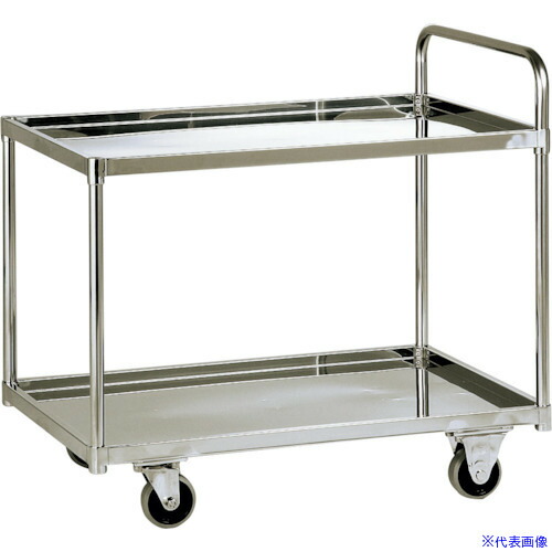 ■テックサス 2段台車(皿型タイプ) 900X600 スチールφ100ウレタン車 DN2U9060E(3612169)[法人・事業所限定][外直送元] 104,610円