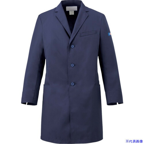 ■FOLK メンズシングルコート ネイビー LL 1541NP7LL(3615641)[送料別途お見積り][法人限定][掲外取寄]