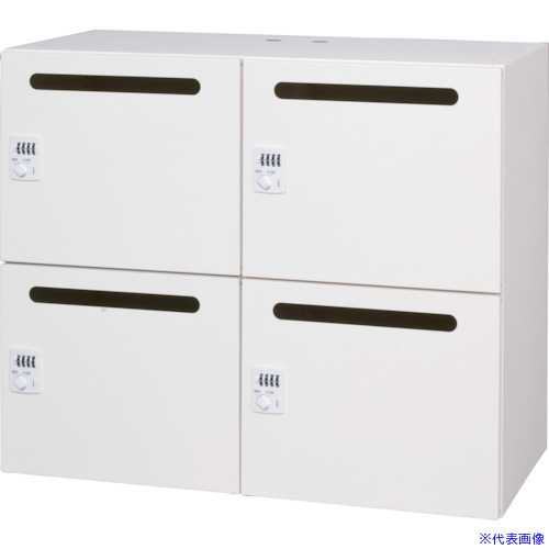 ■DAISHIN パーソナルロッカー6人用 ホワイト色 プッシュ錠タイプ 横投入孔 L94511SLPW(3623154)[法人限定][外直送元]｜ファーストFACTORY