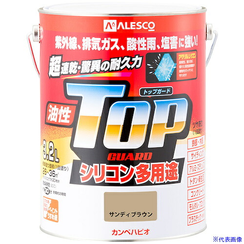 ■KANSAI 油性トップガード サンディブラウン 3.2L 00017640741032(3626247)&times;4[送料別途お見積り][法人限定][掲外取寄]｜ファーストFACTORY