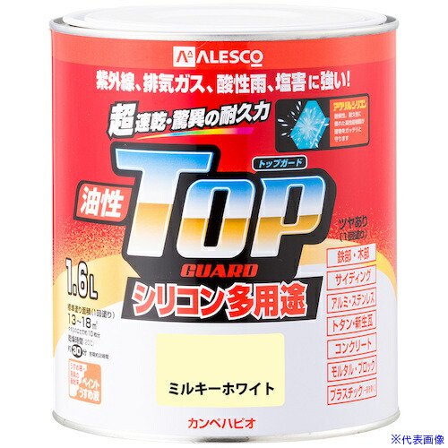 ■KANSAI 油性トップガード ミルキーホワイト 00017640511016(3626263)×6[送料別途お見積り][法人限定][掲外取寄]