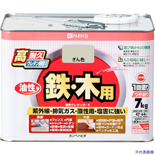 ■KANSAI 油性ウレタンガード ぎん色 7k 00037640463070(3629446)[送料別途お見積り][法人限定][掲外取寄]
