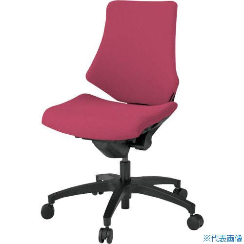 ■ITOKI エフチェア クロスバック ローバック 脚ブラック・布地ラズベリーレッド KG140PST1M4(3645581)[送料別途お見積り][法人限定][直送]