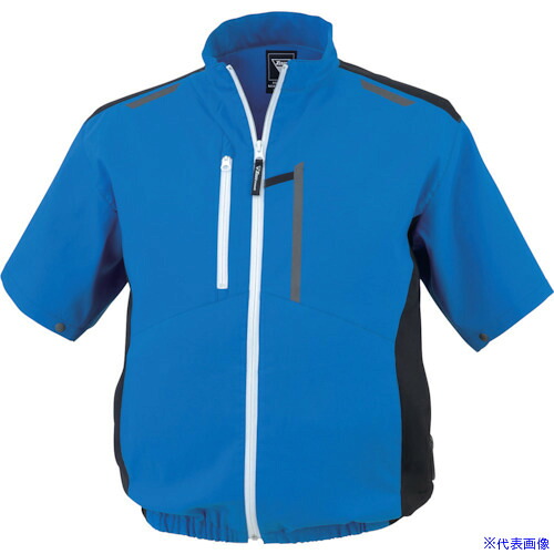 ■XEBEC 空調服制電半袖ブルゾンXE98027－40－3L ブルー XE98027403L(3688858)