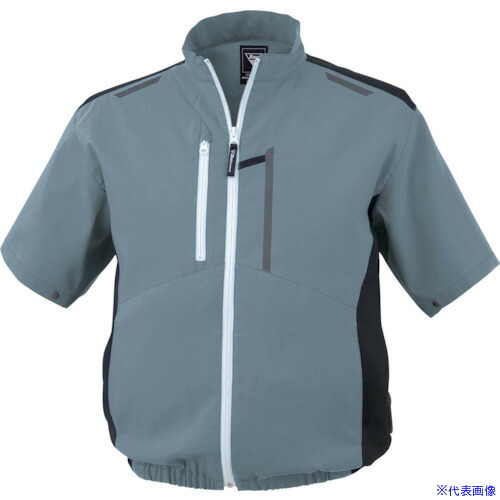 ■XEBEC 空調服制電半袖ブルゾンXE98027－43－M ブルーグレー XE9802743M(3690419)