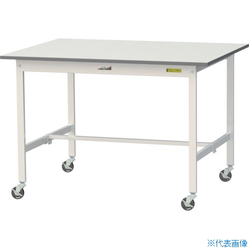 ■ヤマテック 軽量作業台 ワークテーブル150シリーズ 移動式 低圧メラミン天板 W1200×D900×H825mm シルキーホワイト SUPC1290WW(3690802)[法人限定][直送元]