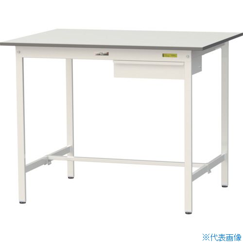 ■ヤマテック 軽量作業台 ワークテーブル150シリーズ 固定式 キャビネット付 W1200×D900×H950mm シルキーホワイト SUPH1290UWW(3692275)[法人限定][直送元]