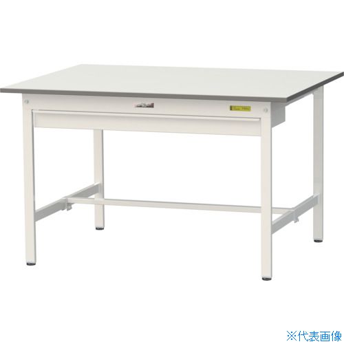 ■ヤマテック 軽量作業台 ワークテーブル150シリーズ 固定式 ワイド引出し付 W1200×D900×H740 SUP1290WWW(3692328)[法人限定][直送元]
