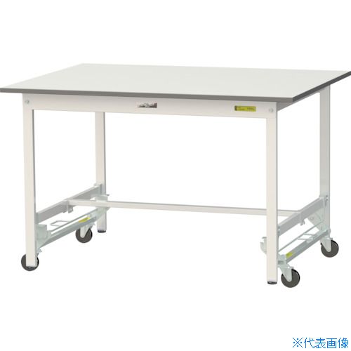 ■ヤマテック 軽量作業台 ワークテーブル150シリーズ ワンタッチ移動タイプ W1200×D900×H740mm シルキーホワイト SUPU1290WW(3692331)[法人限定][直送元]
