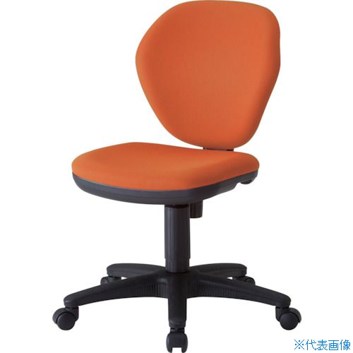 ■TRUSCO オフィスチェア オレンジ T10OR(3693585)|ファーストFACTORY