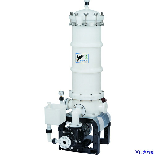 ■日本フイルター ポンプ付き樹脂製ろ過機 「EGLE－24－C－5－T」 ～23000L/h (PVDF製) 750mm8本用 50Hz EGLE24C5T(3694108)[送料別途お見積り][法人限定][外直送]