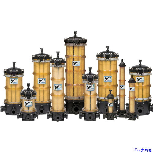 ■日本フイルター 耐熱・耐薬品性 樹脂製フィルターハウジング 「EGH-2-A-T」 (中が見える透明) 500mm1本用 EGH2AT(3695740)[送料別途お見積り][法人限定][外直送]