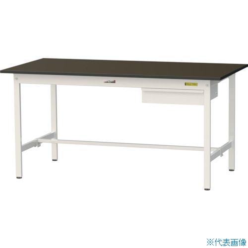■ヤマテック 実験用作業台 LABシリーズ実験用ラボテーブル 固定式 キャビネット付 指紋レスメラミン天板 W1500&times;D750&times;H740 ブラウン/シルキーホワイト SLM1575UBRW(3697040)[法人限定][直送元]｜ファーストFACTORY