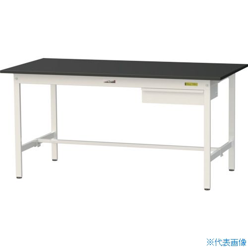 ■ヤマテック 実験用作業台 LABシリーズ実験用ラボテーブル 固定式 キャビネット付 ケミテクト天板 W1500&times;D750&times;H740 ブラック/シルキーホワイト SLK1575UBKW(3697086)[法人限定][直送元]｜ファーストFACTORY