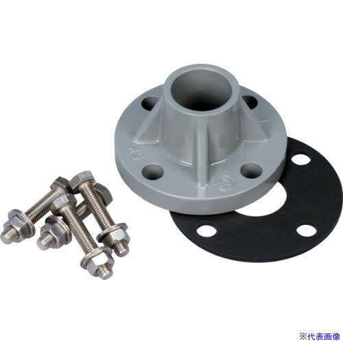 ■日本フイルター EGLE-162-C用オプション 「入口 TS-PVCフランジ 40A ASSY」 (フランジ・ボルト・ナット・パッキン) F0720141010(3697272)[送料別途お見積り][法人限定][外直送]