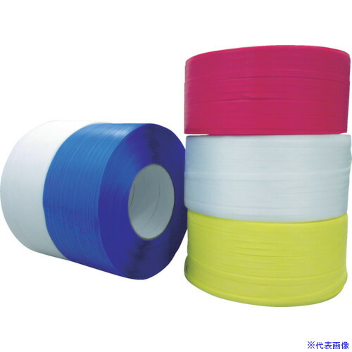 ■FKK PPバンド 黄 12mm×3000m GOB12X3000Y(3734909)×2[送料別途見積り][法人・事業所限定][掲外取寄]