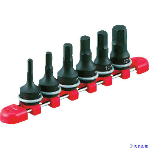 ■KTC 9.5sq.インパクトレンチ用ヘキサゴンレンチセット[6コ組] TBTP306P(3738469)
