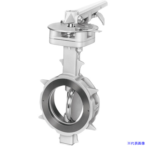 ■巴 バタフライバルブ JIS10K/40A 304YA－1T SCS13A/SCS13A/R－PTFE レバー 304YA1T40SR(3775142)