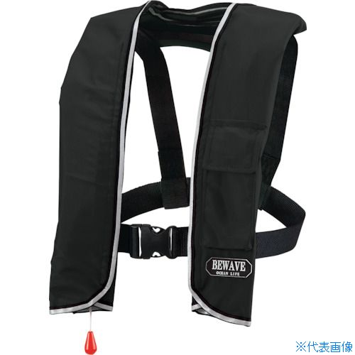 ■OCEANLIFE 手動膨張式ショルダータイプ 小型船舶用ライフジャケット ブラック TYPE A LG3BK(3776508)｜ファーストFACTORY
