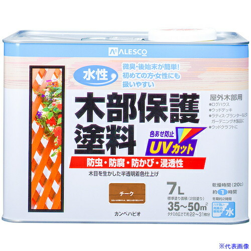 ■KANSAI 水性木部保護塗料 チーク 7L 00617653511070(3782814)[送料別途お見積り][法人限定][掲外取寄]