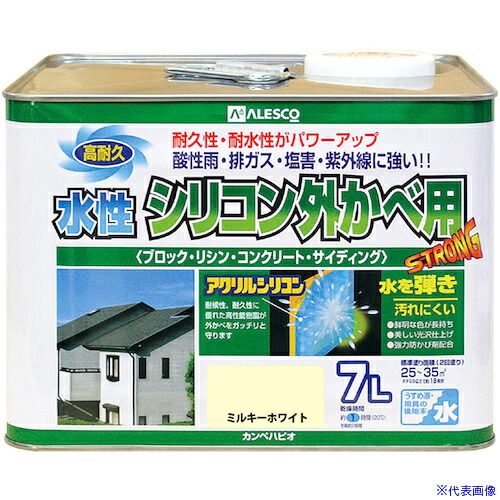 ■KANSAI 水性シリコン外かべ用 ミルキーホワイト 7L 00427650511070(3785969)[送料別途お見積り][法人限定][掲外取寄]｜ファーストFACTORY