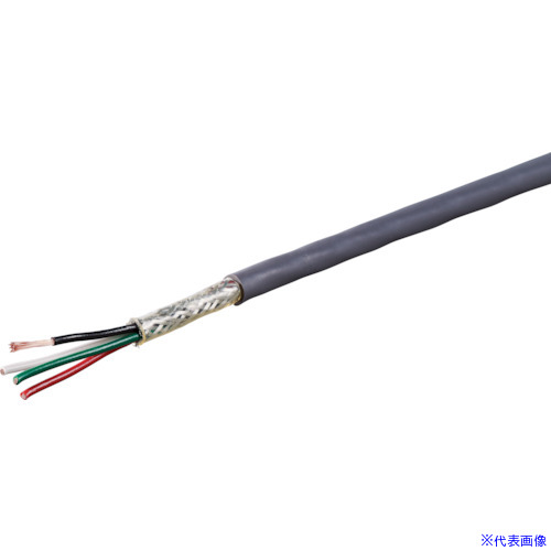 ■オーナンバ 編組シールド付き軽装用ケーブル 100m ONB4X0.3SQ100(3787466)[法人限定][直送元]