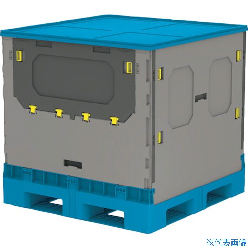 ■サンコー ボックスパレット 806599 コンパレッターF#1000－2D(本体・蓋セット) 80659901GL802BL503(3791436)[送料別途お見積り][法人限定][直送]