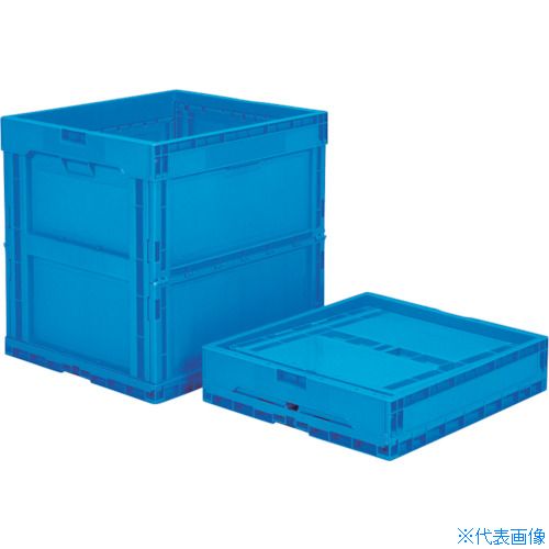 ■サンコー 折りたたみコンテナー 559320 オリコンP198B ブルー 55932000BL504(3791477)[送料別途お見積り][法人限定][外直送] 18,049円