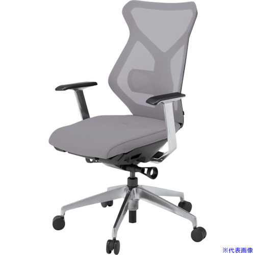 ■ITOKI セクアチェア ハイバック ベースカラーZT T型肘 張地 ライトグレー KG365JV1ZTW6(3818301)[送料別途お見積り][法人限定][外直送]