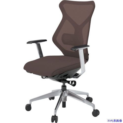 ■ITOKI セクアチェア ハイバック ベースカラーZT T型肘 張地 チョコレートブラウン KG365JV1ZTH2(3818733)[送料別途お見積り][法人限定][外直送]
