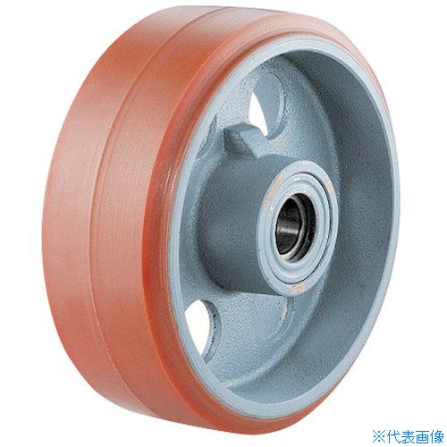 ■イノアック 重荷重用キャスターダクタイル製芯金ログラン車輪付タイプ 180径 車輪のみ NU180X63W(3823617)[送料別途お見積り][法人限定][掲外取寄]