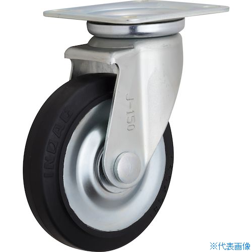 ■イノアック 中荷重用キャスターゴム車輪付タイプ 300径 旋回金具付 GR300WJ(3823627)[送料別途お見積り][法人限定][掲外取寄]｜ファーストFACTORY