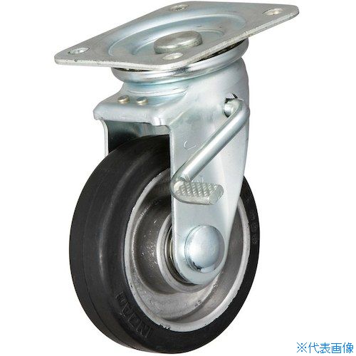 ■イノアック 牽引台車用キャスターアルミ芯金タイプ 150径 旋回金具付ダブルストッパー付ウレタン TR150AWJS(3825166)[送料別途お見積り][法人限定][掲外取寄]｜ファーストFACTORY