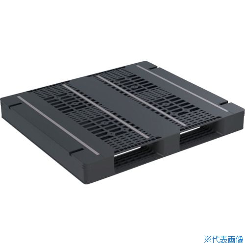 ■サンコー リサイクルプラスチックパレット 813703 D2－110125F－2 81370301BKRCP(3825709)[送料別途お見積り][法人限定][外直送]