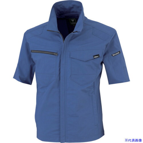 ■XEBEC TCストレッチ半袖ブルゾン1711－40－SS ブルー 171140SS(3829125)[送料別途お見積り][法人限定][掲外取寄]