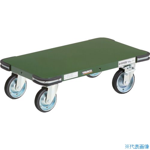 ■TRUSCO 鋼鉄製平台車 800X450 Φ150ブレーキ付き プレス車 PHT8045H150(3868741)[法人限定][直送元]