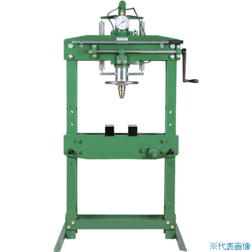 ■長崎ジャッキ 油圧プレス15TON NSP15(3870684)[法人限定][直送元]
