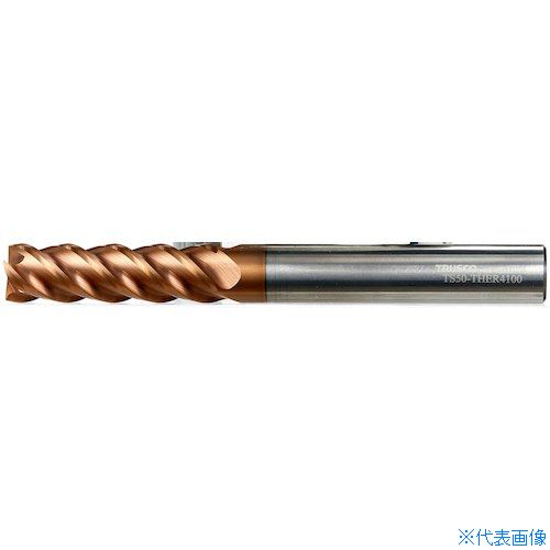 ■TRUSCO 超硬ハイヘリカルスクエアエンドミル(4枚刃・ギャッシュランド付)7.0 TS50THER4070(3919381)
